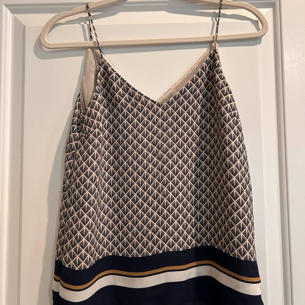 H&M Blue and Tan Sleeveless Camisole